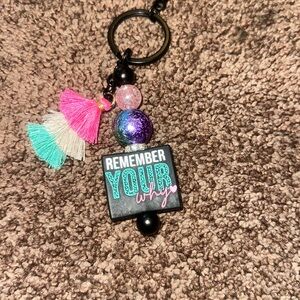 Silicone Focal Bead keychain
